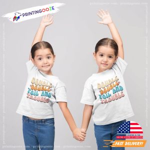 double trouble Cute Twin Birthday T shirt 0 Printing Ooze