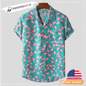 flamingos beach Hawaiian Shirt