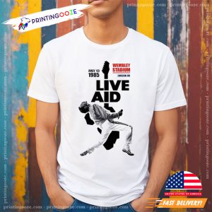 freddie mercury Live Aid Wembley Stadium shirt 2 Printing Ooze