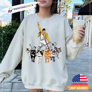 Freddie mercury cat store hoodie