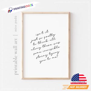 invisible string Swiftie Lyrics Digital Download Poster 2 Printing Ooze