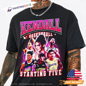 kendall jenner 2023 Basketball Starting Five T Shirt 2 Printing Ooze