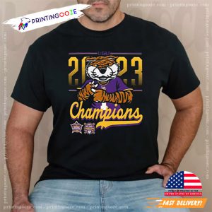 lsu tigers baseball 2023 Dual National Champions T shirt 2 Printing Ooze