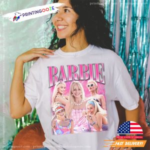 margot robbie as barbie Vintage new barbie movie 2023 Shirt 2 Printing Ooze