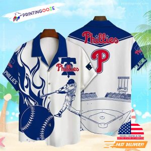 mlb philadelphia Phillies Hawaiian Shirt 2 Printing Ooze