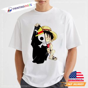monkey d. Luffy Anime One Piece Unisex T shirt 2 Printing Ooze