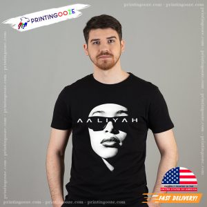 Aaliyah princess of r&b Portrait Basic Shirt 3