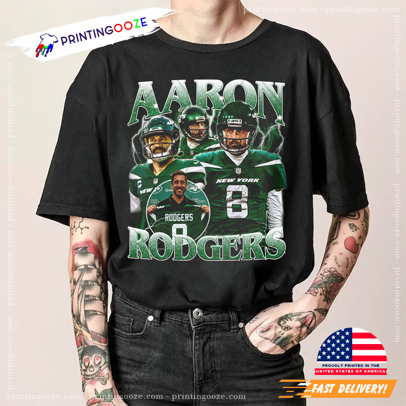 Nfl Aaron Rodgers Classic 90s Graphic Tee New York Jets Shirt