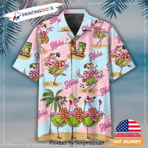 Aloha Pink Flamingo Vacation Hawaiian Shirt