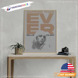 Billie Eilish Happier Than Ever Pop Music Wall Art 1