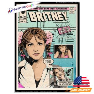 Britney Spears Baby One More Time Vintage Comic Poster