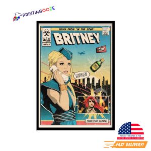 Britney Spears Toxic Vintage Comic Poster