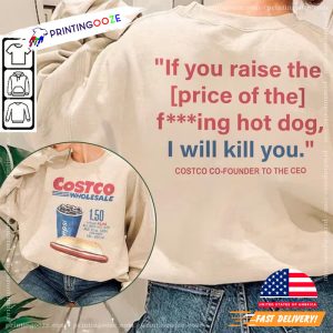 Costco Hot Dog & Soda Combo 2 Sided Shirt 2