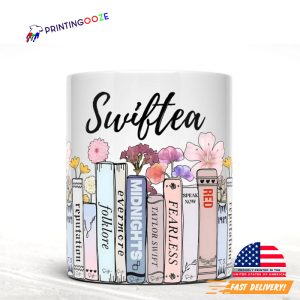 Floral Bookcase Albums Swiftea Mug