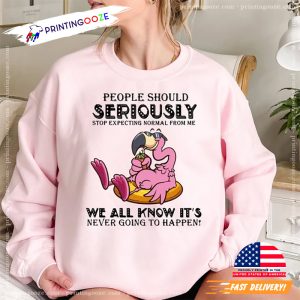 I'm A Crazy Flamingo Summer Time Comfort Colors Shirt 2