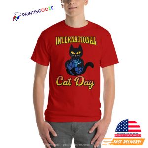 International Cat Day T Shirt, cat lover Graphic Tee 2