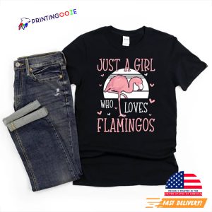 Just A Girl Who Loves Flamingos Comfort Colors Shirt 4