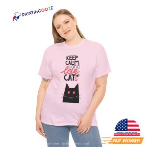 Keep Calm and Purr On' Embrace the love for cats T shirt 2