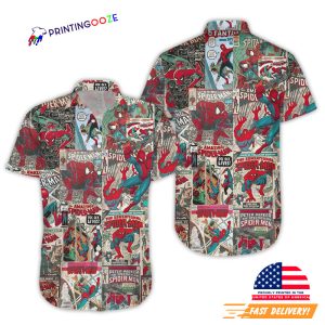 Miles Morales Spider-Verse Spider-Man Collage Hawaiian Shirt