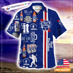 Pabst Blue Ribbon Funny Slogan Hawaiian Shirt