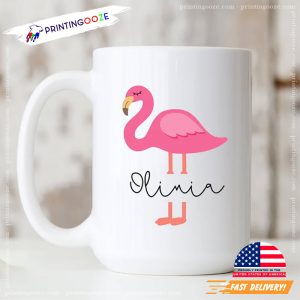Personalized Flamingo Cute Girl Cup