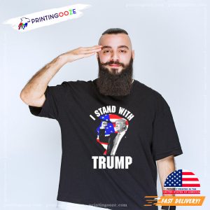 USA Flag I stand with trump T shirt