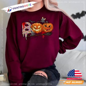 Vintage halloween boo Funny Halloween Matching Shirt 3