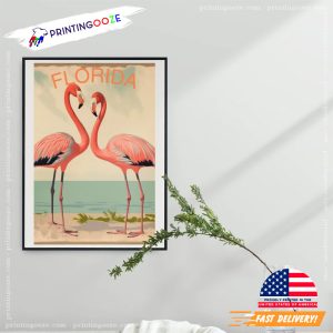 Wading Bird flamboyance Florida Beach Vintage Poster 2