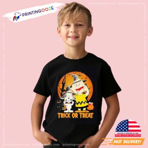 charlie brown and snoopy Trick Or Treat Halloween Tee 2