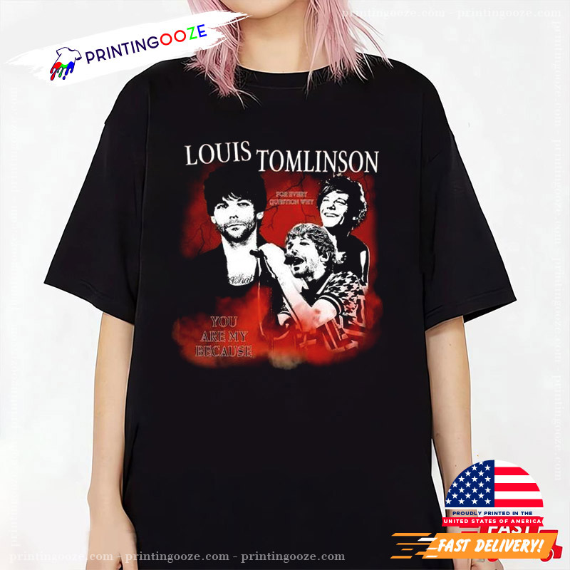 Louis Tomlinson World Tour 2023 Time (back print) tshirt – PocketPollydesign