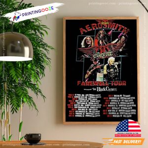 Aerosmith Peace Out Farewell Tour 2023 Vintage R&R Wall