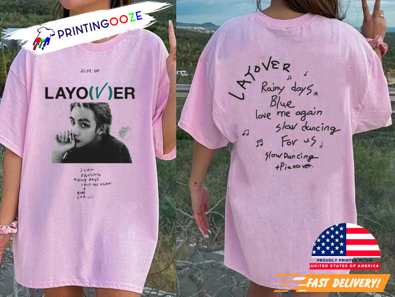 BTS V Layover Album T Shirt Style