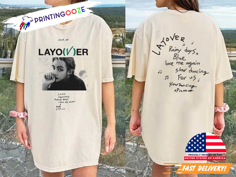 BTS V Layover Album T Shirt Style