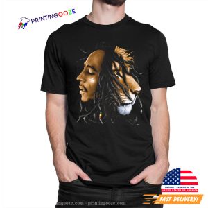 Bob Marley Lion Original Art T Shirt 2