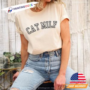 Cat MILF Mom Basic T Shirt