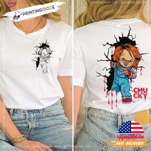 Chucky From Child's Play 2 Sided T Shirt