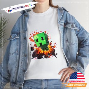 Creeper Exploding Minecraft Gaming Shirt