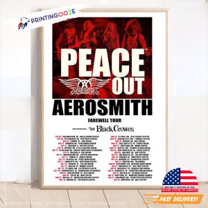 Custom Date And City aerosmith concert Peace Out Poster