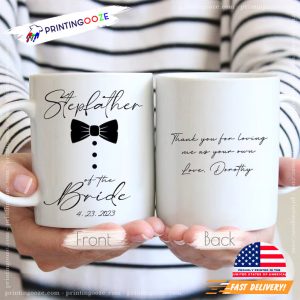 Custom Stepfather Of The Bride Wedding Party Mugs