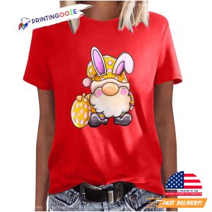 Cute Gnomes Bunny Easter Day T Shirt