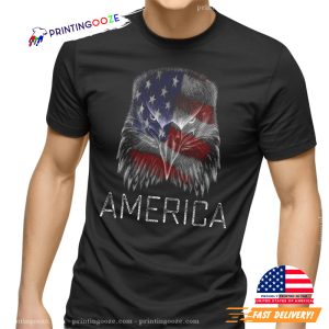 Eagle Flag USA Patriotic T shirt 1