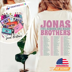Five Albums One Night jonas brothers tour 2023 Groovy Comfort Colors Shirt