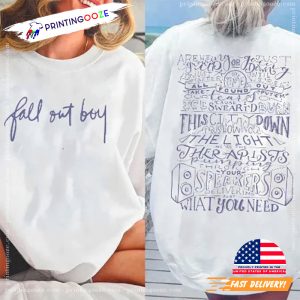 fall out boy album cover Tracklist For Fan Comfort Colors Shirt