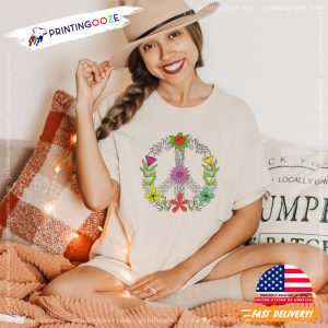 Floral Peace Symbol Wildflower Shirt