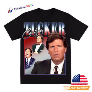 Funny Tucker Carlson Face Graphic Tee 1