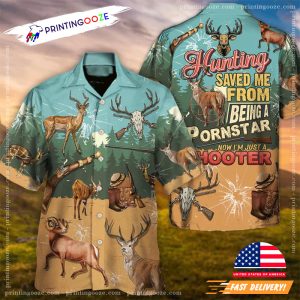 Hunting Save Me From Being A Porn Star open season deer Hawaiian Shirt, gifts for deer hunters