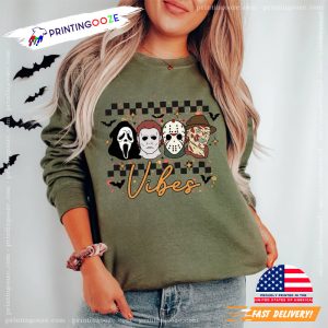 Horror halloween movie characters Vibes Comfort Colors Shirt