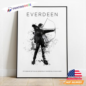 Katniss Everdeen Black Painting Poster
