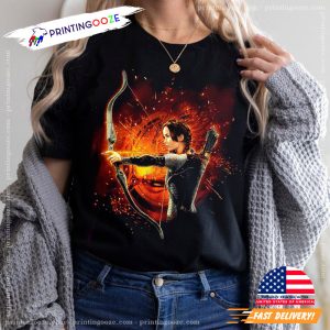 Katniss Everdeen Catching Fire Action Movie Basic Shirt 1