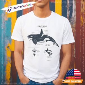 Killer Whale shark anatomy Orca T Shirt